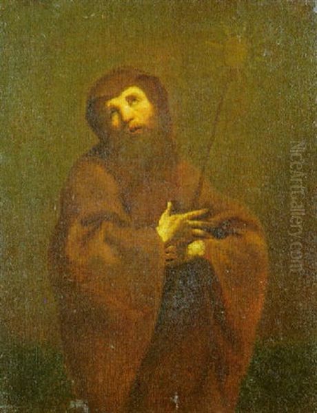 S. Francesco Di Paola Oil Painting by Giuseppe Maria Crespi