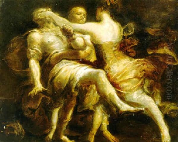 The Blinding Of Polynestor Oil Painting by Giuseppe Maria Crespi