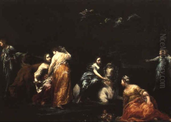 The Rape Of Europa Oil Painting by Giuseppe Maria Crespi