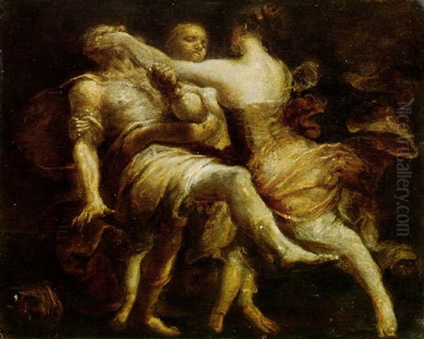 The Blinding Of Polynestor Oil Painting by Giuseppe Maria Crespi