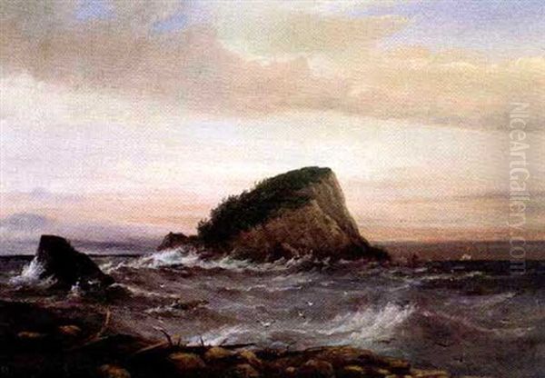 Rock At Port Arthur Oil Painting by William Nichol Cresswell