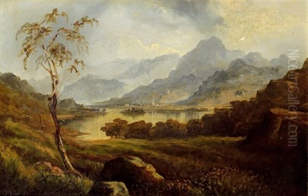 Fluslandschaft Mit Stadt Oil Painting by Thomas Creswick