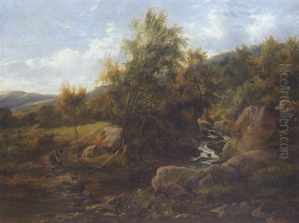 Sommerlandschaft Oil Painting by Thomas Creswick