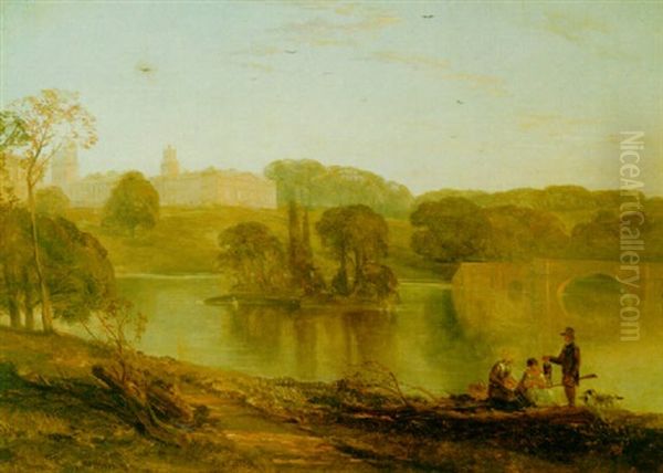 A View Of Blenheim Palace Oil Painting by Thomas Creswick