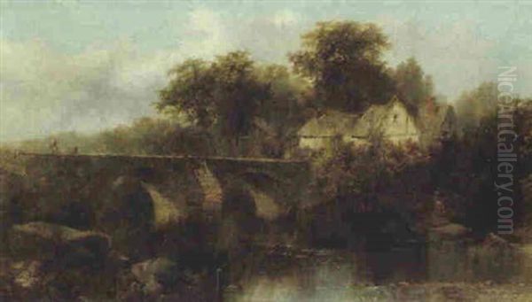 An Old Kentish Farm Oil Painting by Thomas Creswick