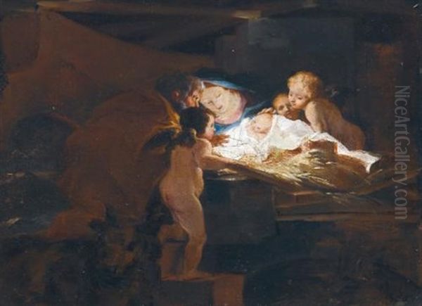 La Nativite Oil Painting by Pierre-Louis Cretey