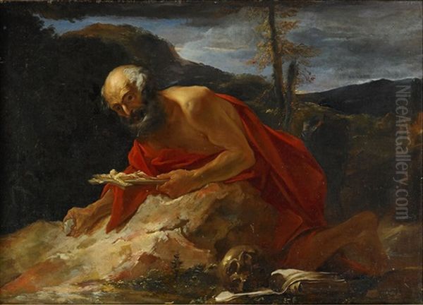 Saint Hieronymus Oil Painting by Pierre-Louis Cretey