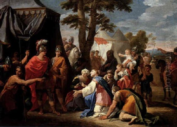 The Family Of Darius Before Alexander The Great Oil Painting by Donato Creti