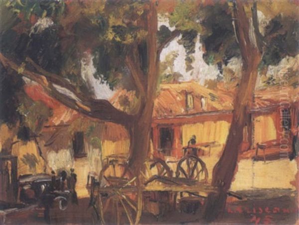 Il Carretto Oil Painting by Luigi Crisconio