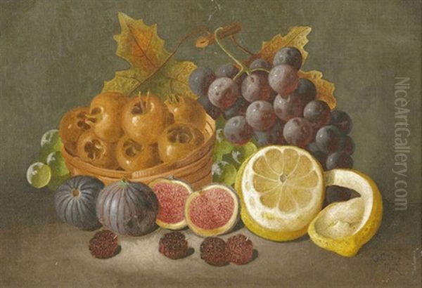 Fruchtestillleben Oil Painting by George Crisp