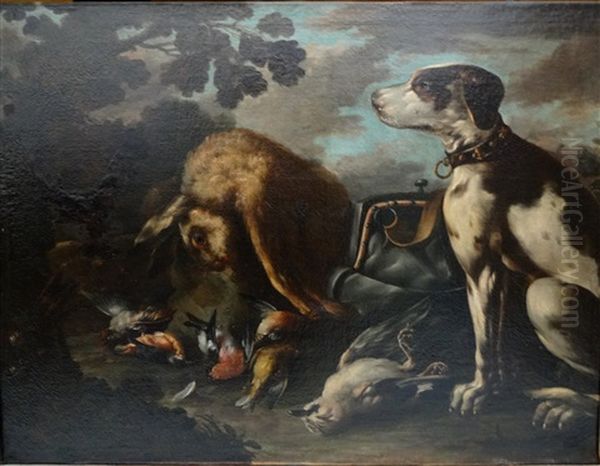 Chien Surveillant Un Gibier by Giovanni (Crivellino) Crivelli