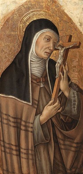 Saint Clare Oil Painting by Vittorio Crivelli