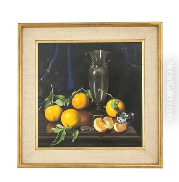 Stillleben Mit Orangen Oil Painting by Bruno Croatto