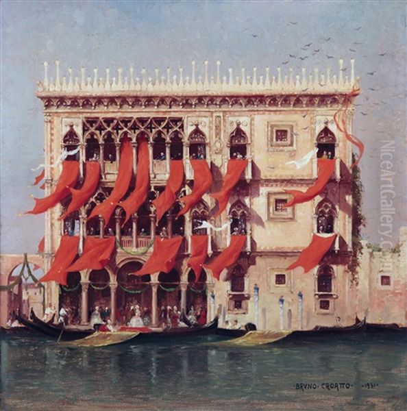 Venezianisches Fest Oil Painting by Bruno Croatto