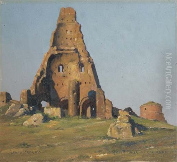 Roma, Villa Dei Gordiani Oil Painting by Bruno Croatto