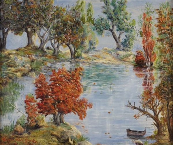 Texas Oil Painting by Edna Earl Crocker