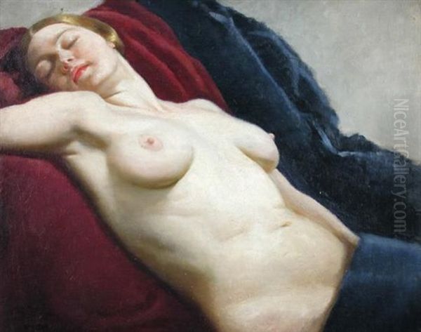 Nude Oil Painting by Dora Crockett