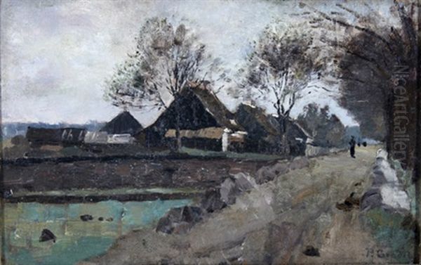 Strase Dachau - Schleissheim Oil Painting by Paul Eduard Crodel