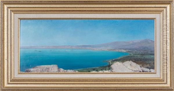 Baie Des Anges Oil Painting by Georges Croegaert