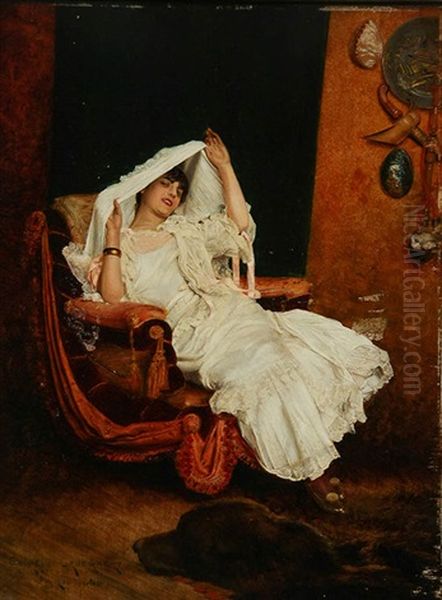 The New Bride Oil Painting by Georges Croegaert