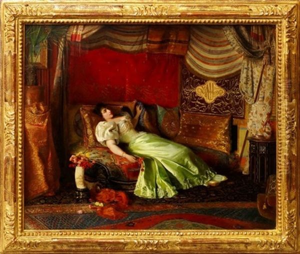 Dreams Of The Orient Oil Painting by Georges Croegaert