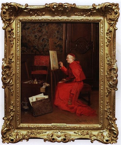 Cardinal Painting Oil Painting by Georges Croegaert