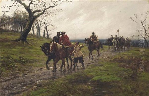 Reconnaissance Oil Painting by Ernest Crofts