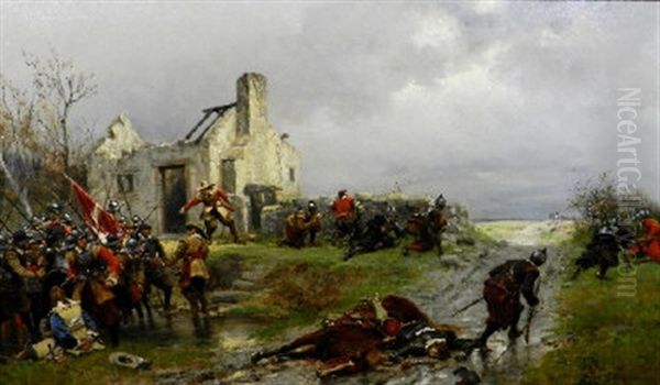 The Ambush Oil Painting by Ernest Crofts