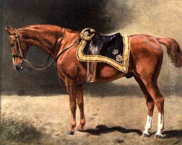 The Charger Of His Majesty King Edward Vii Oil Painting by Ernest Crofts