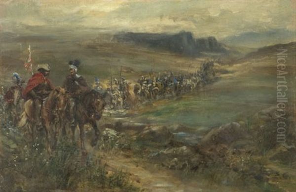 The March Of An Army Oil Painting by Ernest Crofts