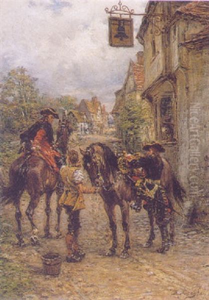 The Travellers Oil Painting by Ernest Crofts