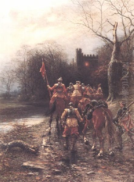 After The Raid Oil Painting by Ernest Crofts