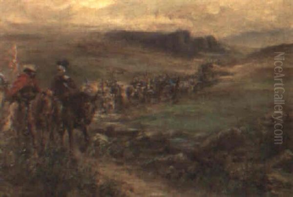 The March Of An Army Oil Painting by Ernest Crofts