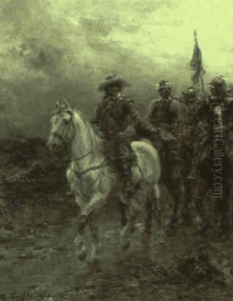 Cavalryman Oil Painting by Ernest Crofts