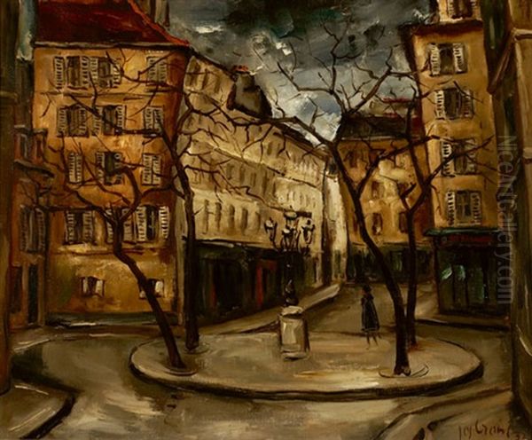 Place Furstemberg In Paris Oil Painting by Jos Croin