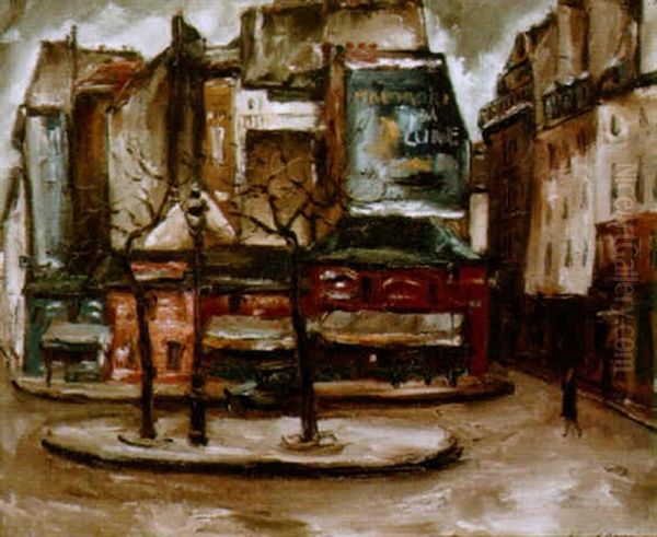 Spanish Street Scene Oil Painting by Jos Croin