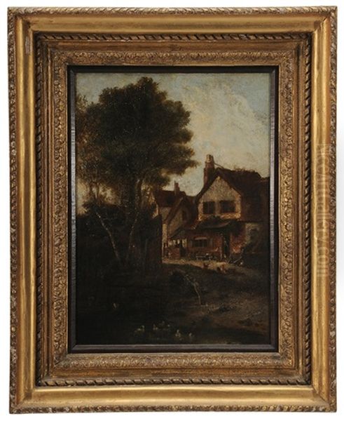 View Of Houses St. Martin's, Norwich Oil Painting by John Crome the Elder