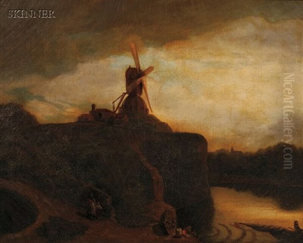 The Windmill Oil Painting by John Crome the Elder