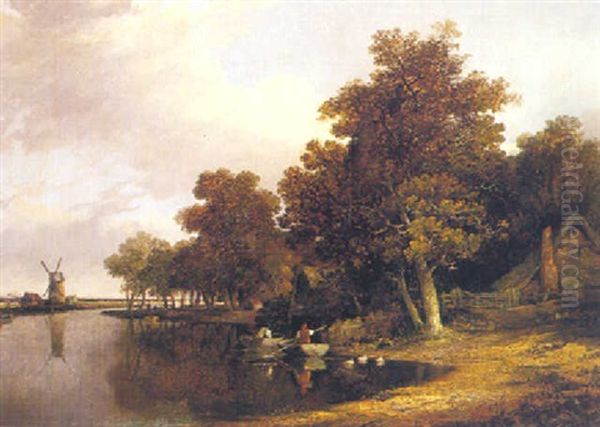 On The Yare Oil Painting by John Crome the Elder