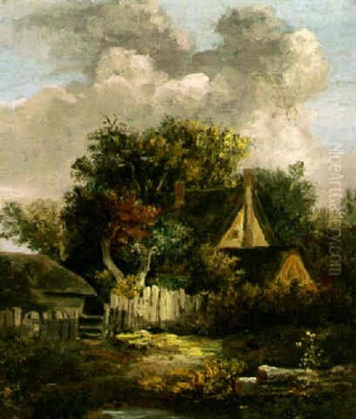 Cottage Near Yarmouth Oil Painting by John Crome the Elder