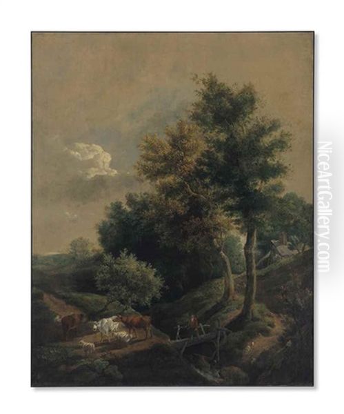 The Edge Of A Common Oil Painting by John Berney Crome