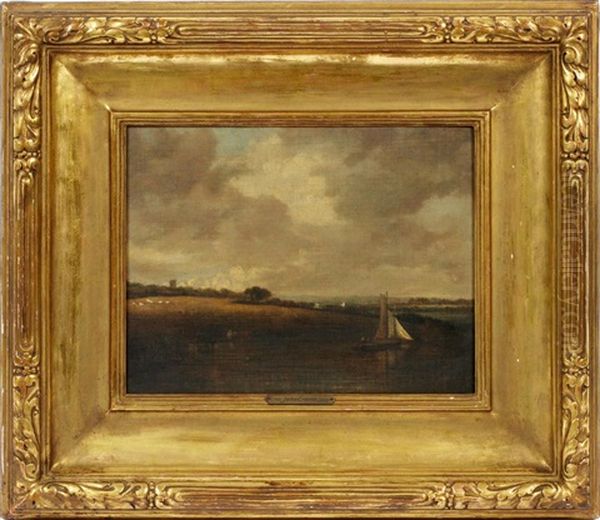 Coastline Oil Painting by John Berney Crome