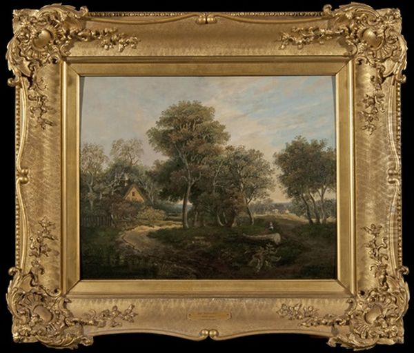 Figure In A Wooded Glade Oil Painting by John Berney Crome