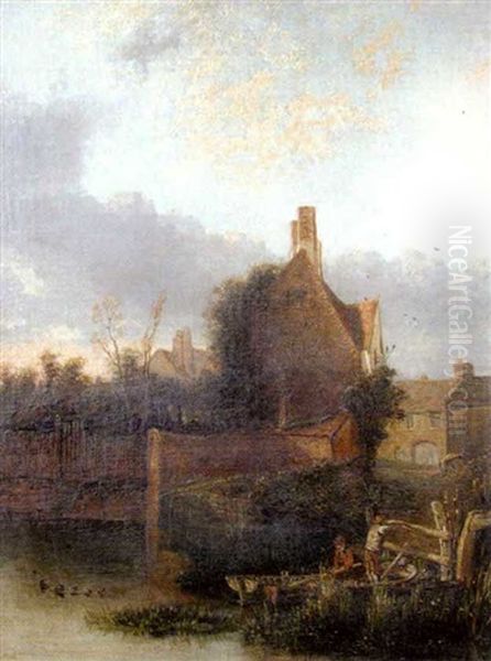 St. Martin's Gate, Norwich Oil Painting by John Berney Crome