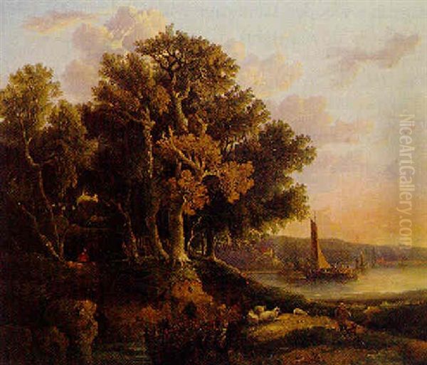 Near Whitlingham, Norfolk Oil Painting by John Berney Crome