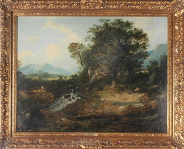 Near Llangotten Oil Painting by William Henry Crome