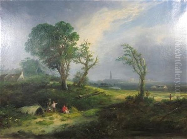 Rural Landscape Oil Painting by William Henry Crome