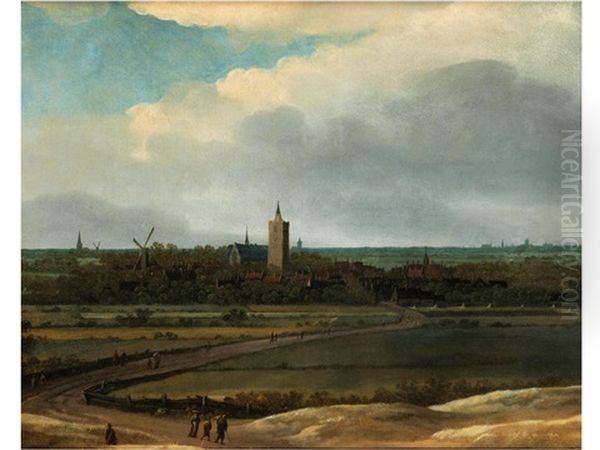 Weite Landschaft Mit Stadtansicht Oil Painting by Anthony Jansz van der Croos