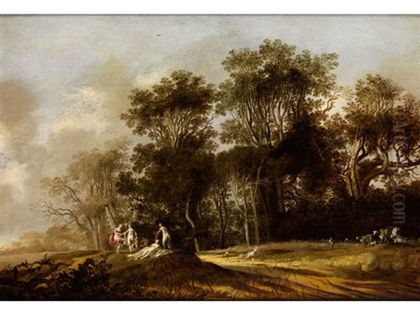 Landschaft Mit Nymphen Oil Painting by Anthony Jansz van der Croos