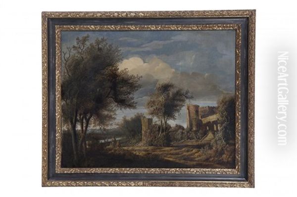 Vue Des Ruines De Slot Egmond Oil Painting by Anthony Jansz van der Croos